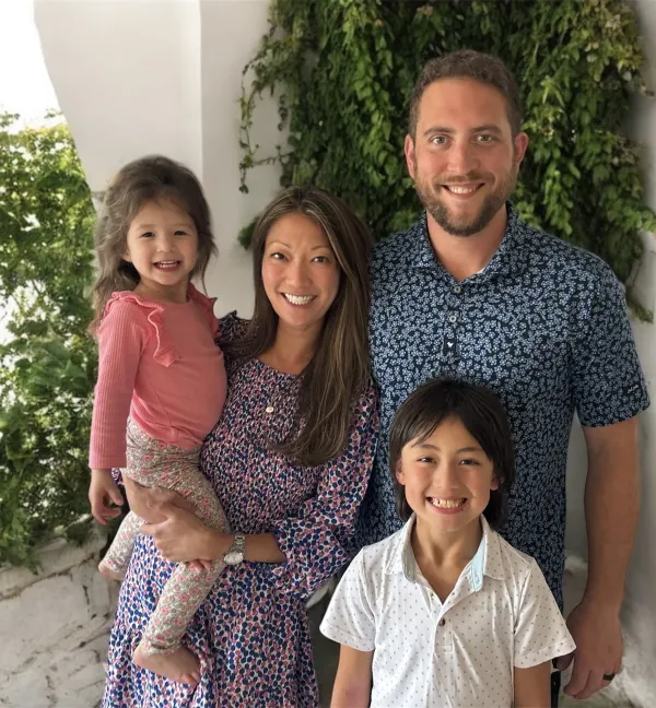 Dr. Gomez with her husband and their two children